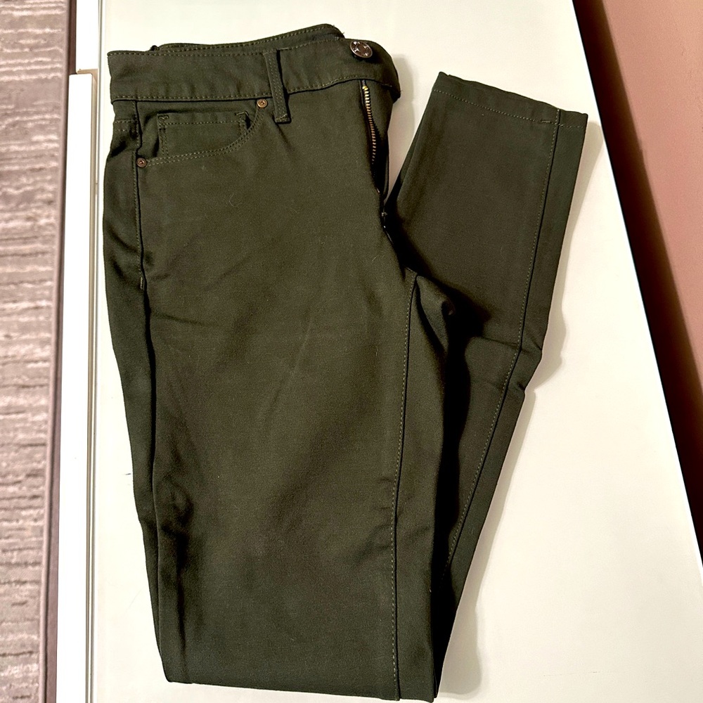 Olive Green Gramercy Skinny Jeans